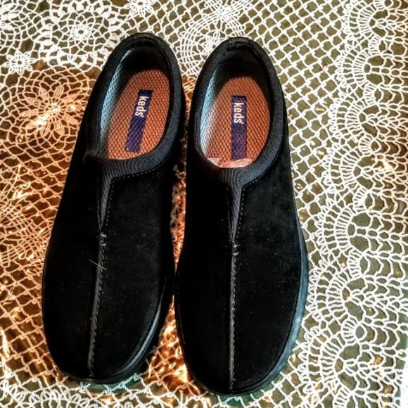 Shoes - KEDS Black Suede Leather Women's Shoes - Size 8 - NWOT